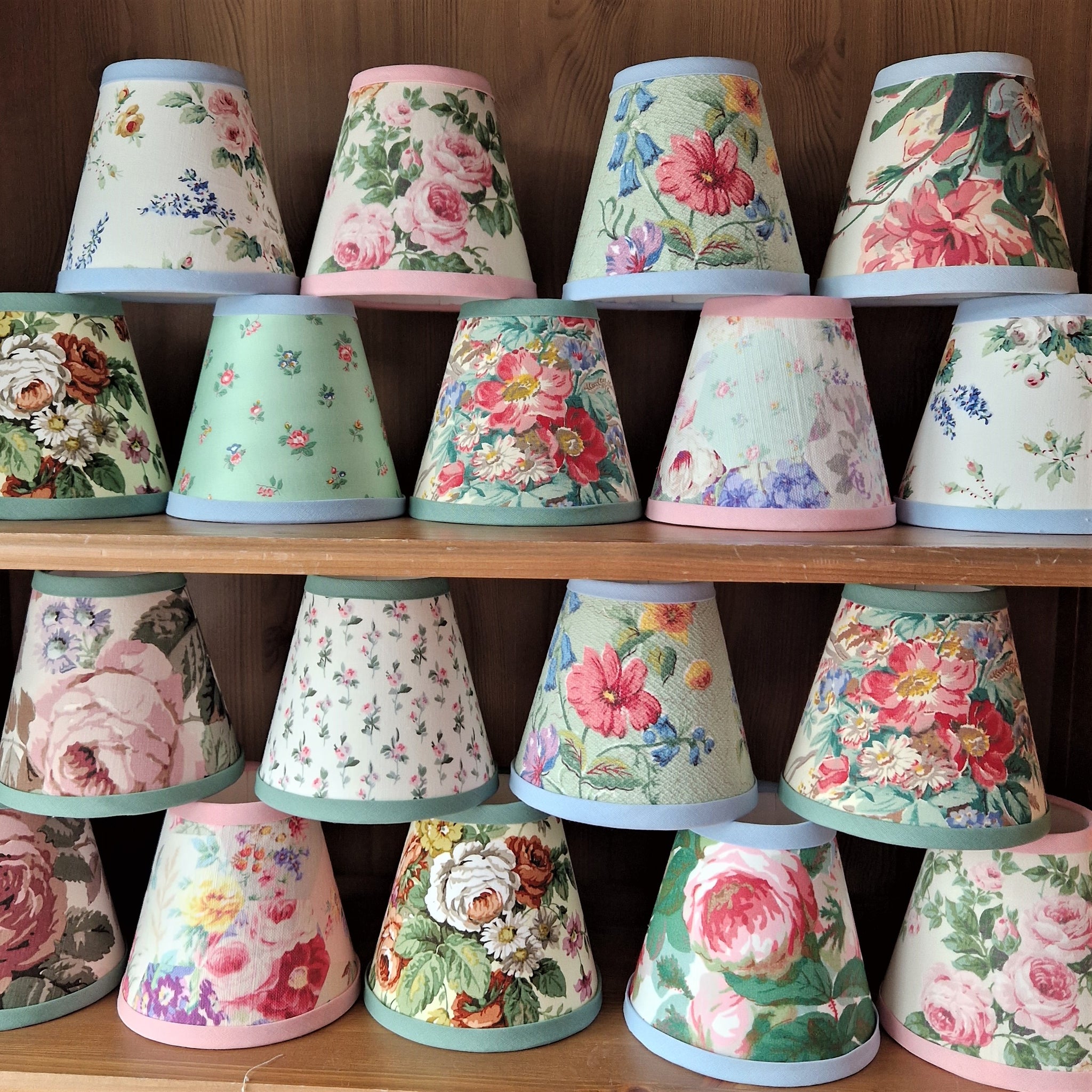 vintage floral candle shades by phillips and cheers