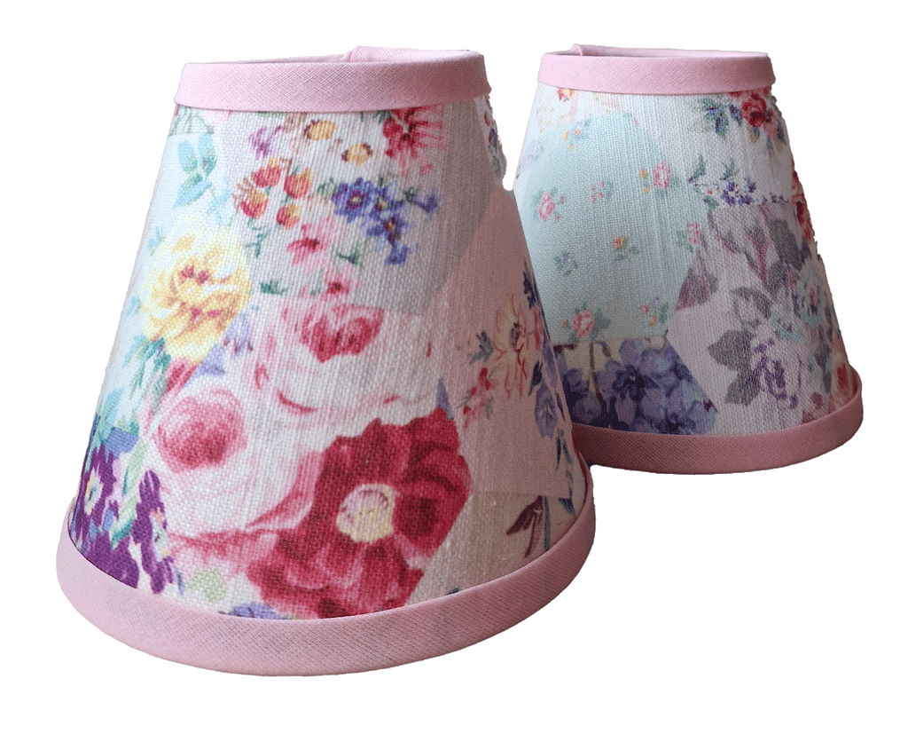 Candle Shade In Patchwork Garden Print