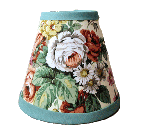 Candle Shade In Vintage Pale Yellow Garden Florals
