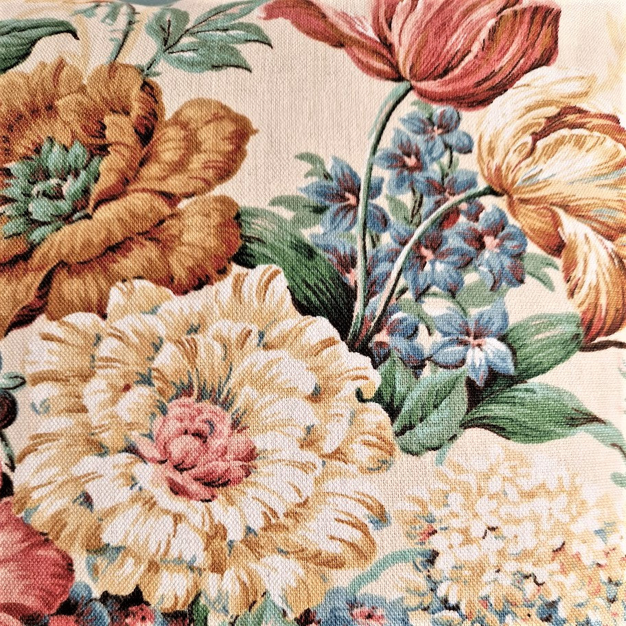 Vintage Floral Cushion Cover In Large Wild Bouquet Design