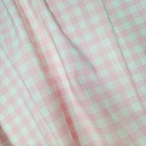 Gingham Fabric - Pale Pink