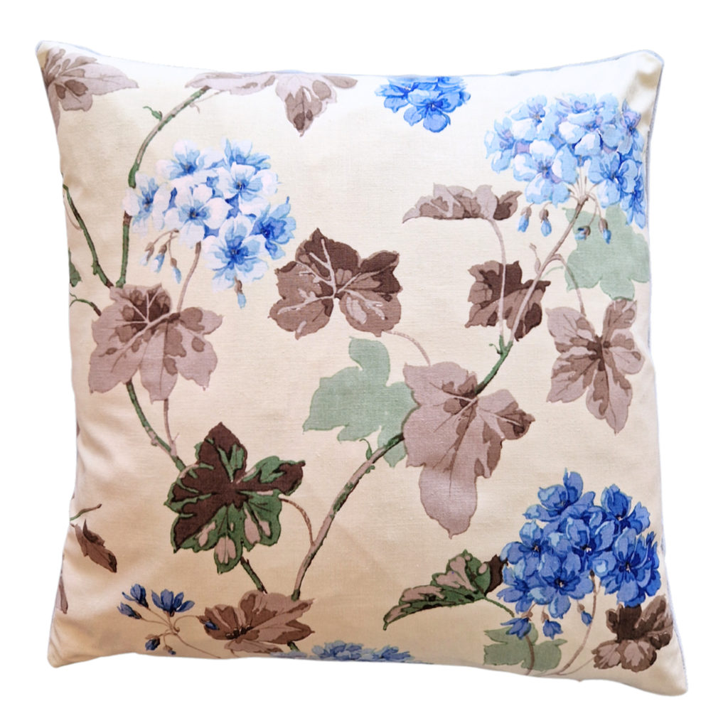 Vintage Floral Cushion Cover In Sanderson 'Pella' design - 16 inch