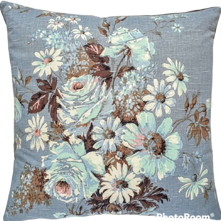 Vintage floral deals cushion covers