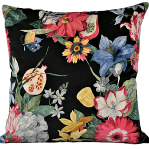 Jane Churchill 'Ipanema' luxury velvet Floral Cushion Cover
