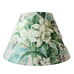 Lampshade In Jean Monro Glazed Wildflower Stripe - Blue