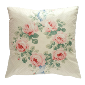 Cushion Cover In Jean Monro 'Elizabeth' Fine Glazed Chintz  - 16 inch